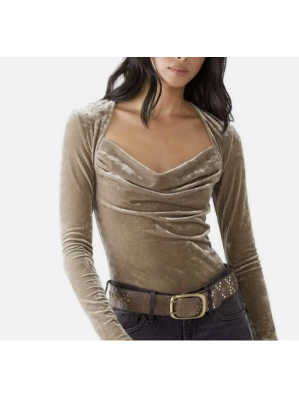 Free People Perfect Date Top in Taupe ( L )